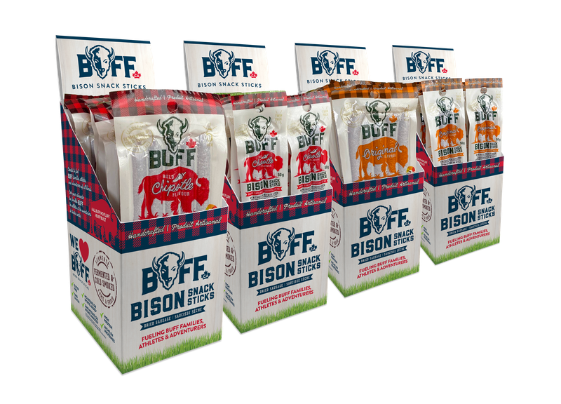 Original Flavor Twin Pack - NEW BOX SIZE - Healthy Bison Meat Snack Sticks - BUFF