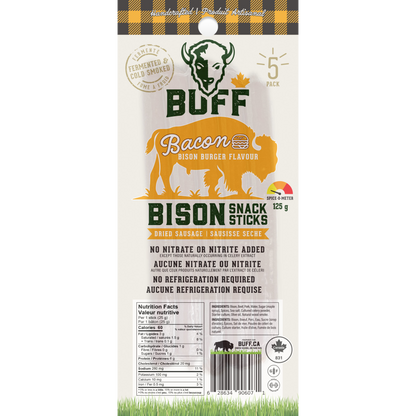 BUFF Taste Test Sample Package - Healthy Bison Meat Snack Sticks - BUFF