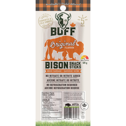 BUFF Taste Test Sample Package - Healthy Bison Meat Snack Sticks - BUFF