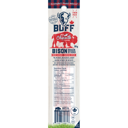 Bold Chipotle Twin Pack - Healthy Bison Meat Snack Sticks - BUFF